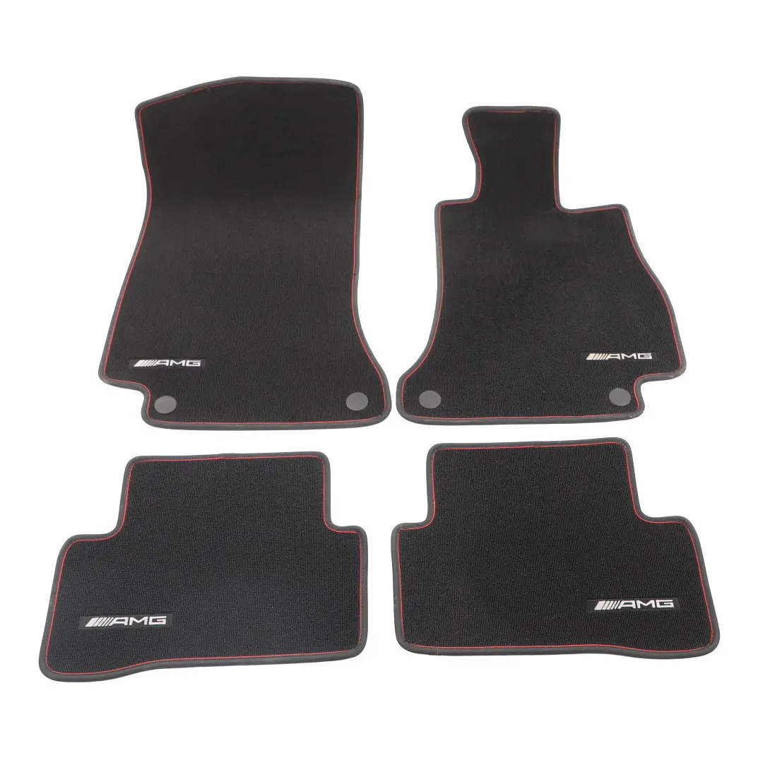 Mercedes W205 AMG Floor Mats Set Interior Front Rear Covers Black - SKU RHD-A2056802501-1 - Part number A2056802501