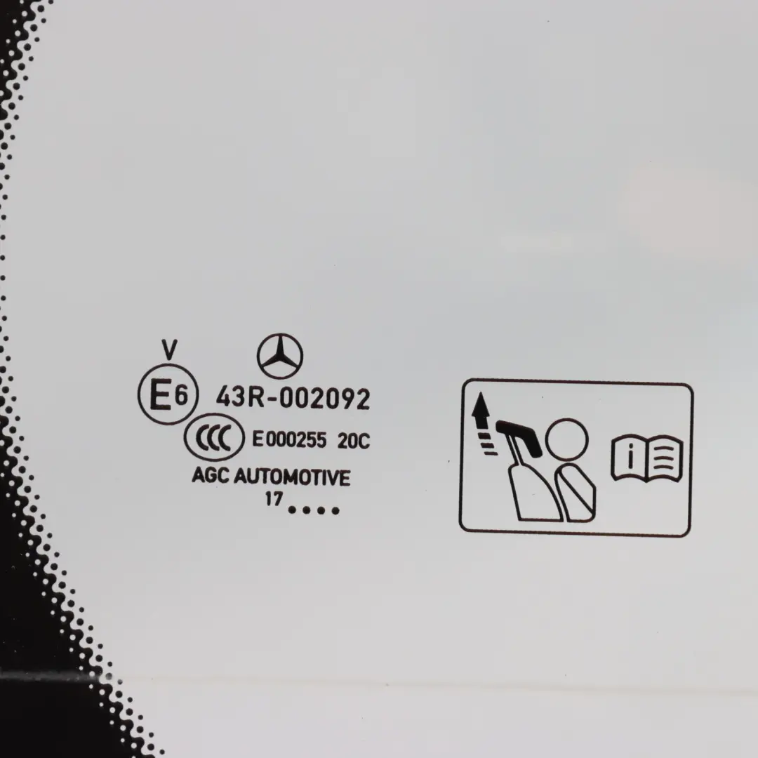 Mercedes W205 Rear Window Glass Door Tinted Glazing AS3 Right O/S - SKU A2057306200-1 - Part number A2057306200