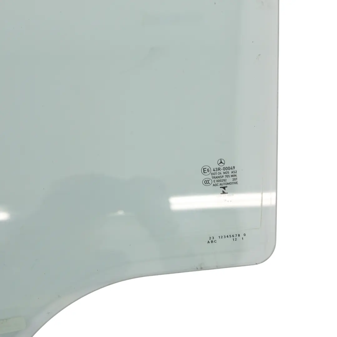 Mercedes S205 Vetro Finestra Porta Posteriore Sinistra Verde AS2 - SKU A2057350210 - Numero di parte A2057350210