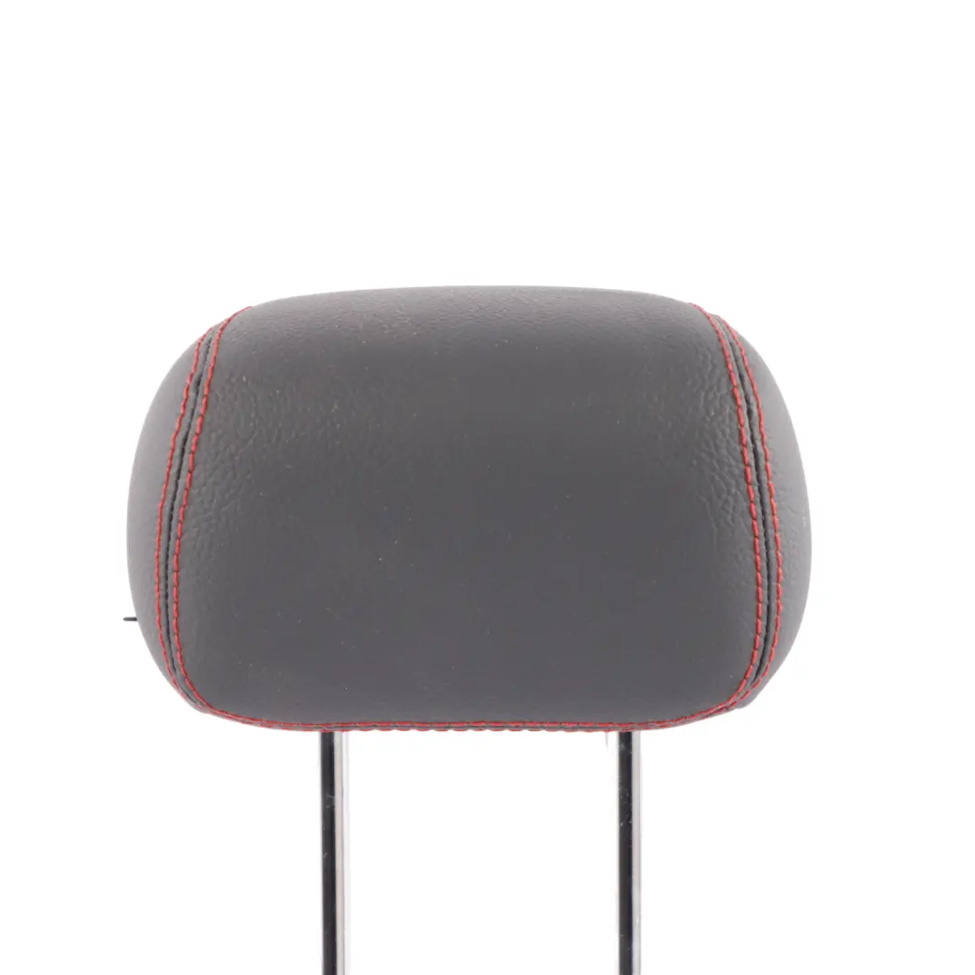 Mercedes W205 Appui-Tête Siège Arrière Centre Milieu Cuir Noir Couture Rouge - SKU A2059703400 - Numéro de pièce A2059703400