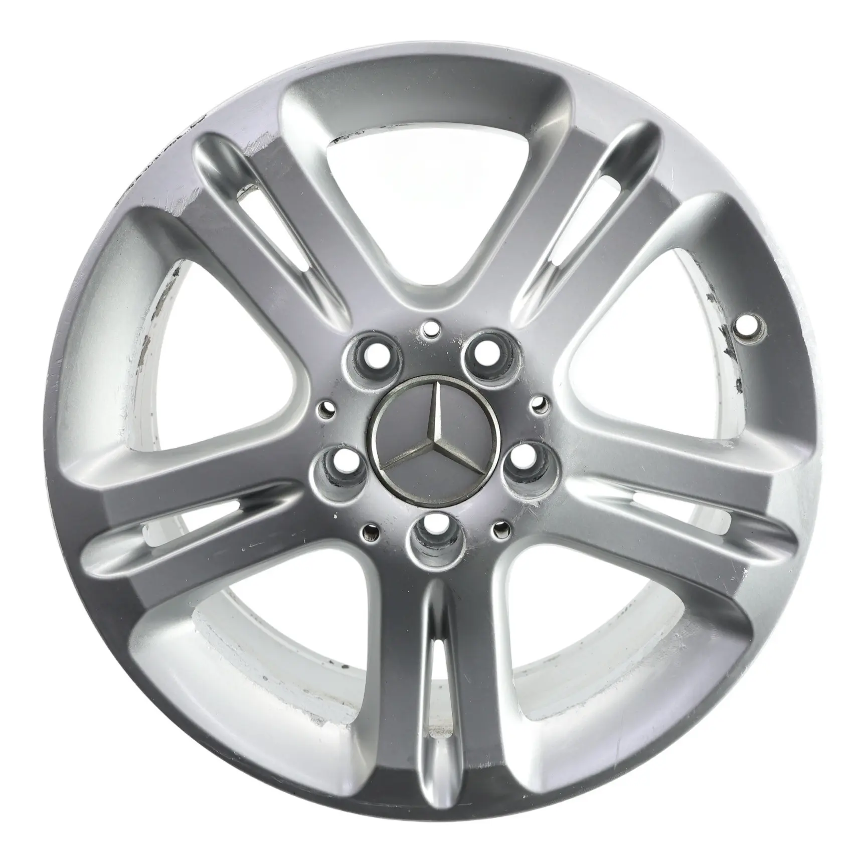 Mercedes W211 Silver Wheel Alloy Rim 16" 5 Double Spoke ET:42 7,5J A2114017102