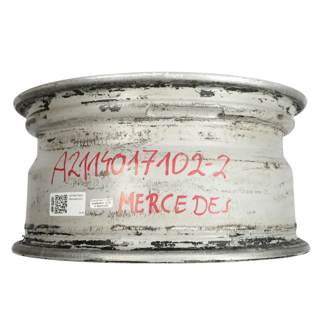 Mercedes W211 Jante Alliage Argent 16" 5 Double Rayon ET:42 7,5J - SKU A2114017102-2 - Numéro de pièce A2114017102