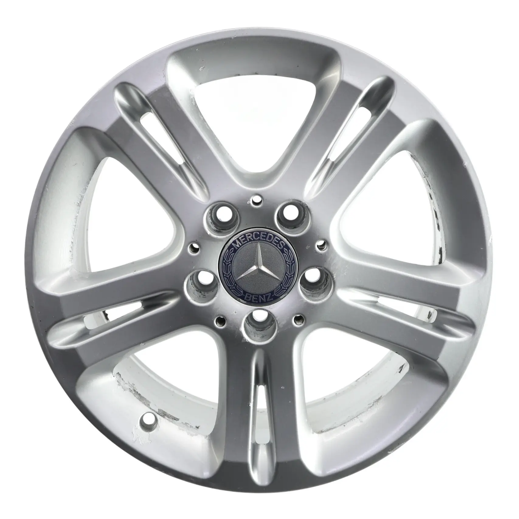 Mercedes W211 Silver Wheel Alloy Rim 16" 5 Double Spoke ET:42 7,5J A2114017102