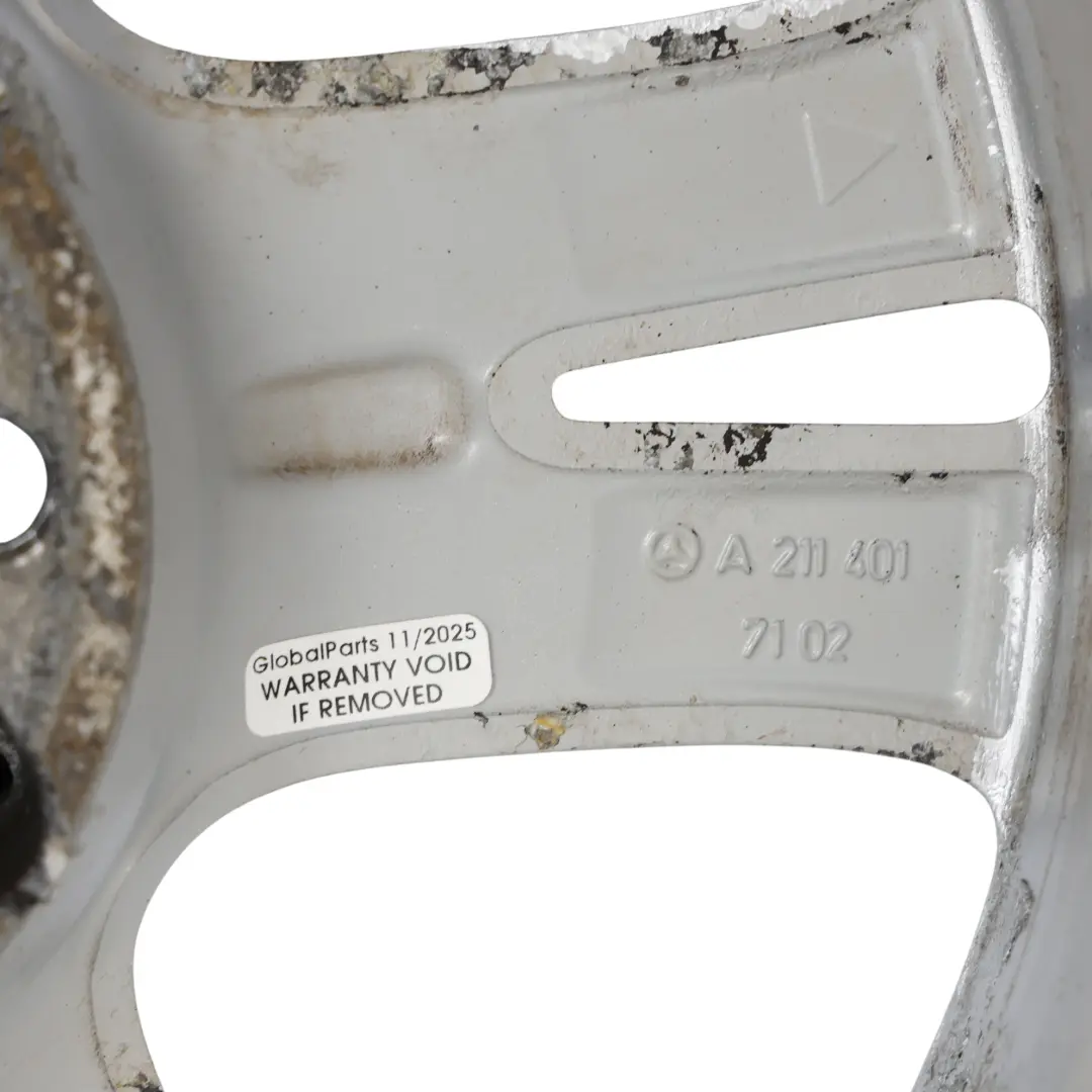 Mercedes W211 Silver Wheel Alloy Rim 16" 5 Double Spoke ET:42 7,5J - SKU A2114017102-3 - Part number A2114017102