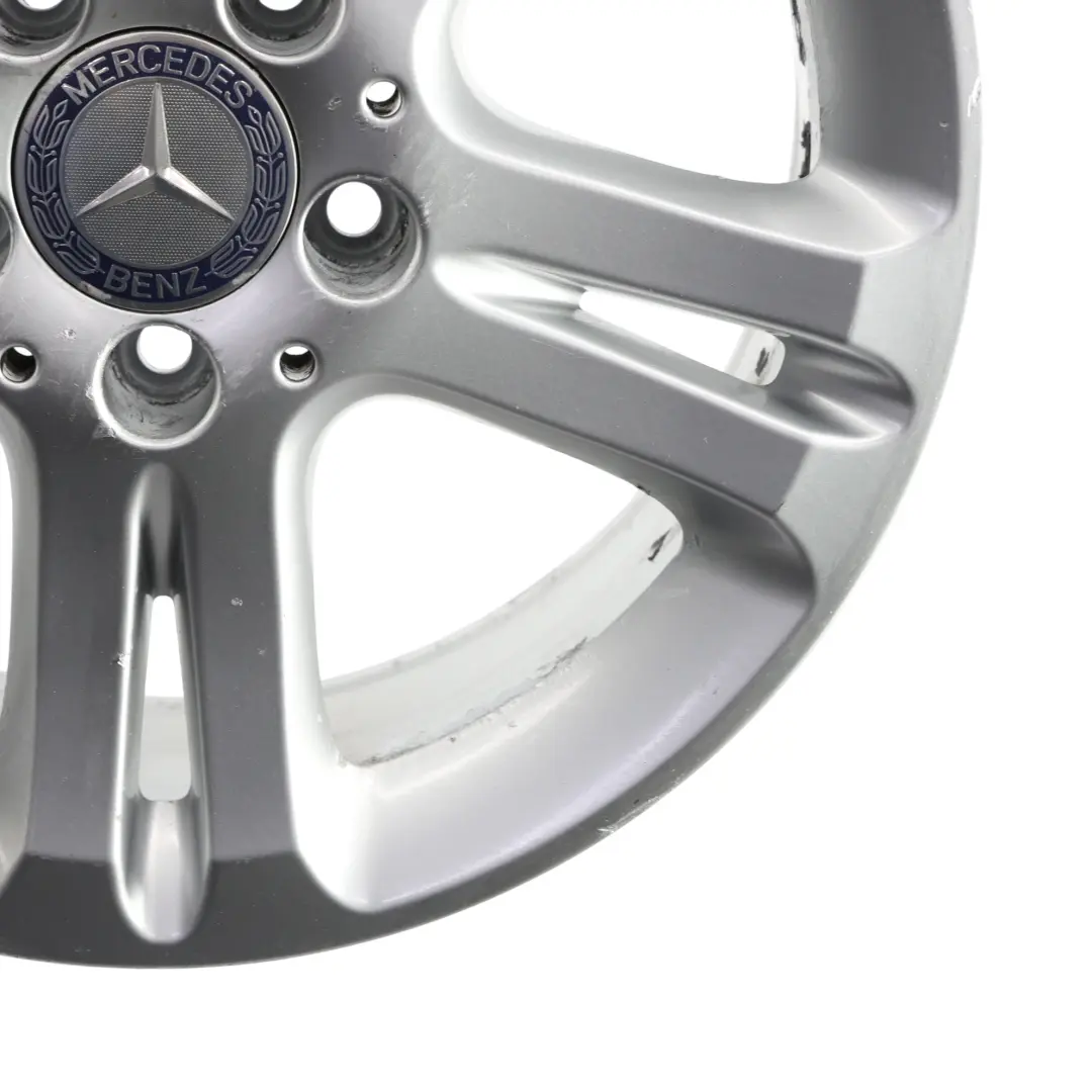 Mercedes W211 Silver Wheel Alloy Rim 16" 5 Double Spoke ET:42 7,5J - SKU A2114017102-3 - Part number A2114017102