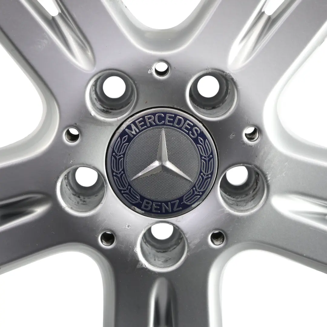 Mercedes W211 Silver Wheel Alloy Rim 16" 5 Double Spoke ET:42 7,5J - SKU A2114017102-3 - Part number A2114017102