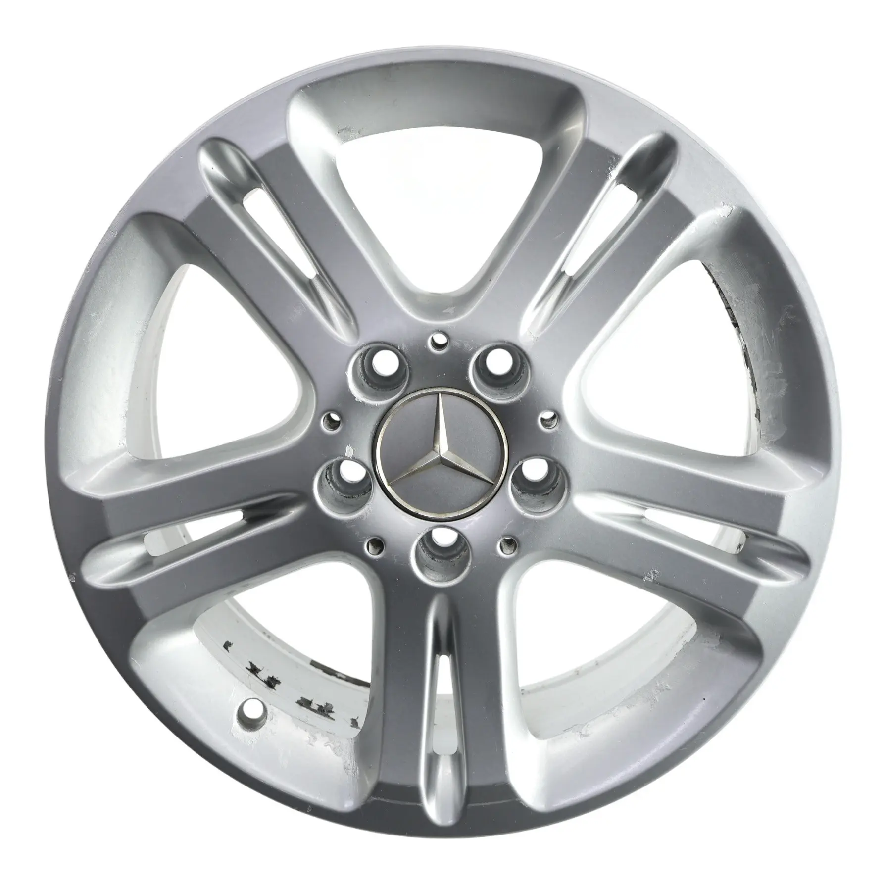 Mercedes W211 Silver Wheel Alloy Rim 16" 5 Double Spoke ET:42 7,5J A2114017102