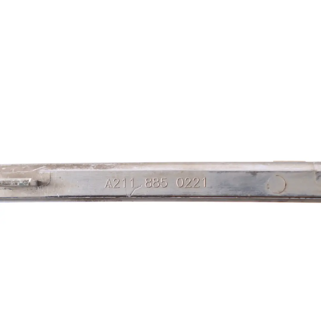 Bumper Centre Moulding Trim Strip Chrome to Mercedes W211 Rear with Part number A2118850221 Mercedes W211 Rear Bumper Centre Moulding Trim Strip Chrome - SKU A2118850221 - Part number A2118850221