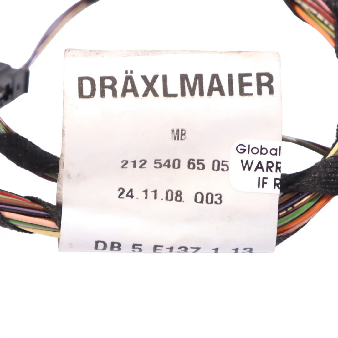 Door Wire Wiring Loom Front Right O/S to Mercedes W212 with Part number A2125406505 Mercedes W212 Door Wire Wiring Loom Front Right O/S - SKU A2125406505 - Part number A2125406505