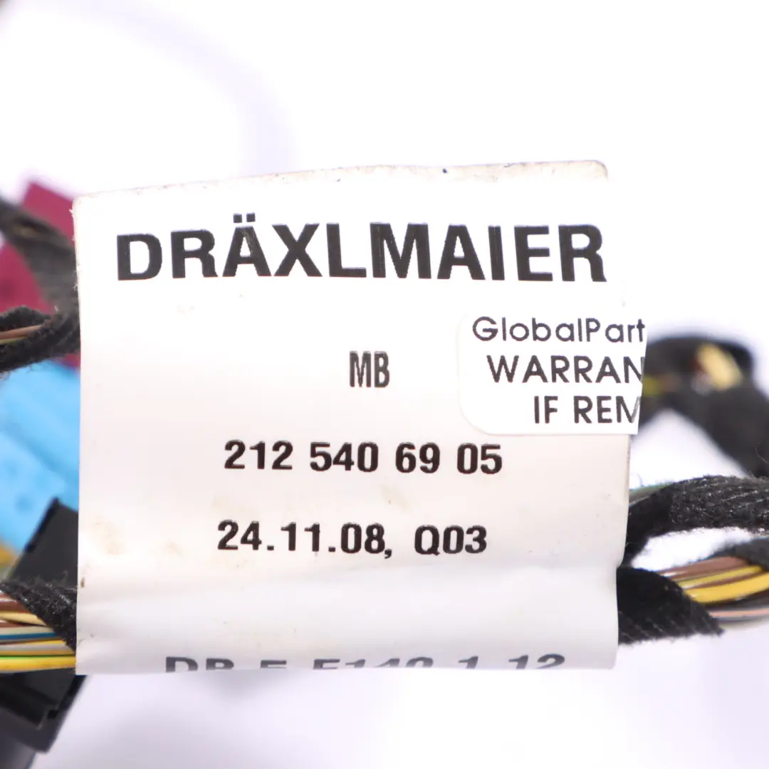 Tür Draht Kabelbaum Vorne Links für Mercedes W212 mit Teilenummer A2125406905 Mercedes W212 Tür Draht Kabelbaum Vorne Links - SKU A2125406905 - Teilenummer A2125406905