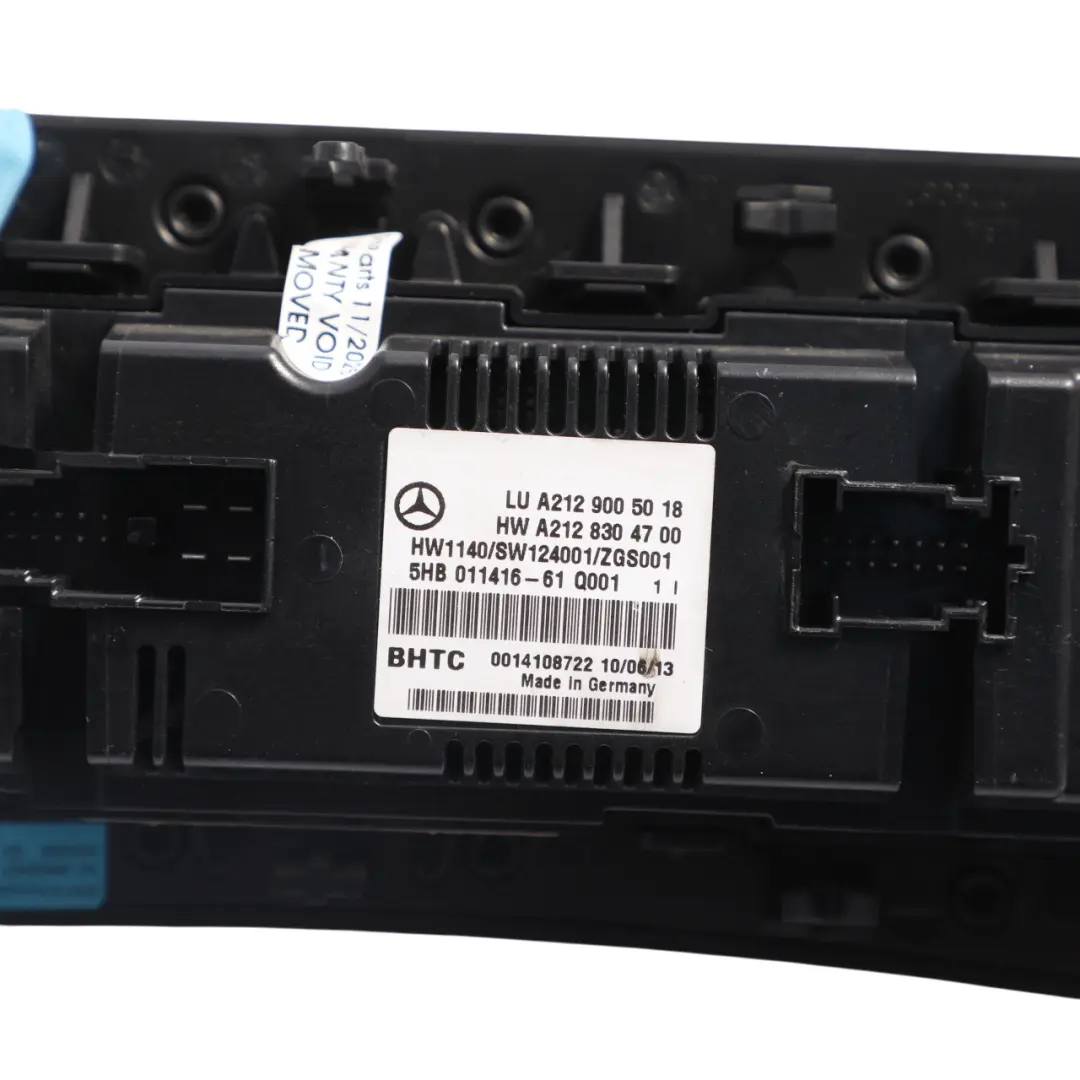 Mercedes C207 W212 Climate Heater Control Switch Panel Unit - SKU A2129005018-1 - Part number A2129005018