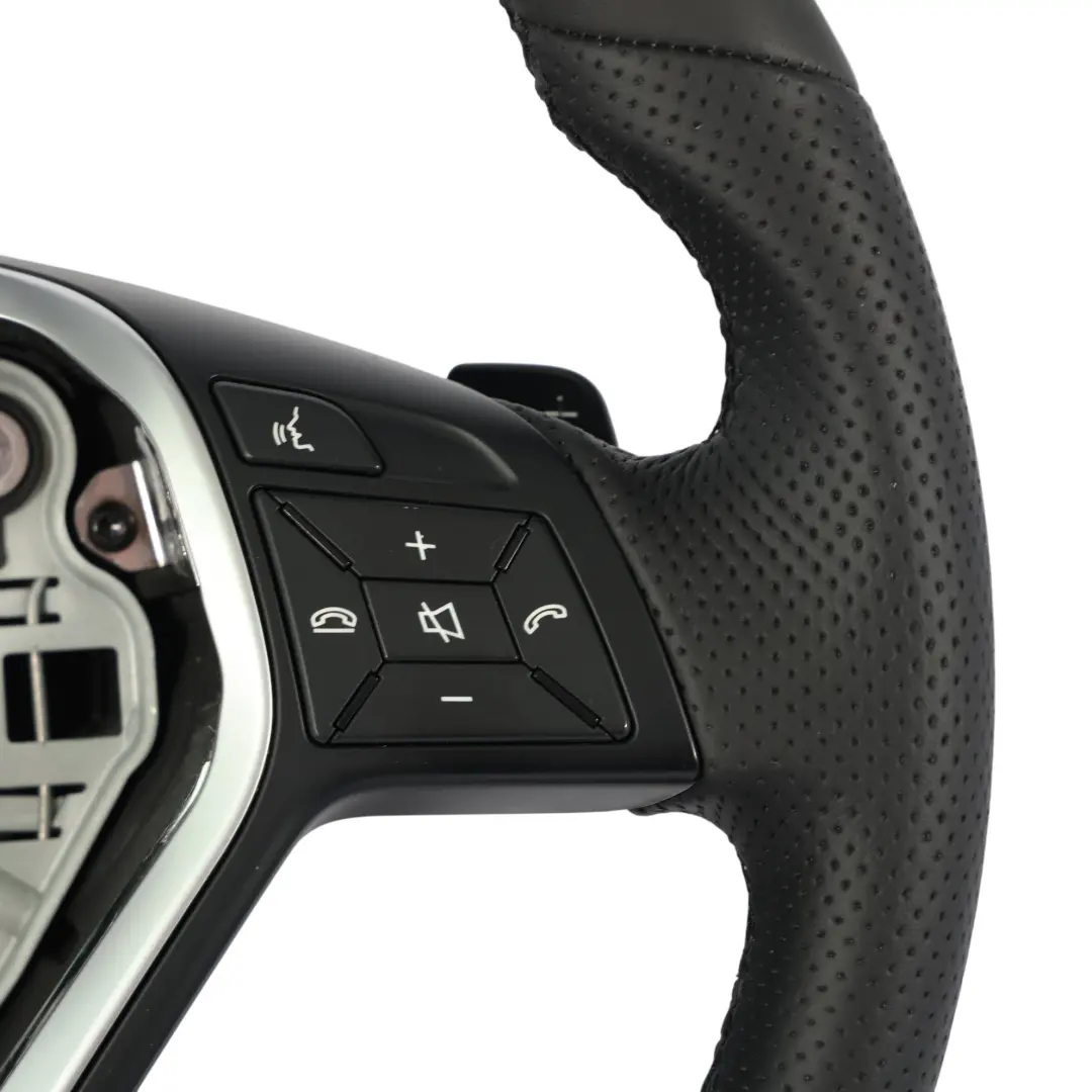 Volante Mercedes W176 W246 NUEVO Cuero Negro Hilos Negro Paddle Shift - SKU A2184609103-2 - Número de pieza A2184609103