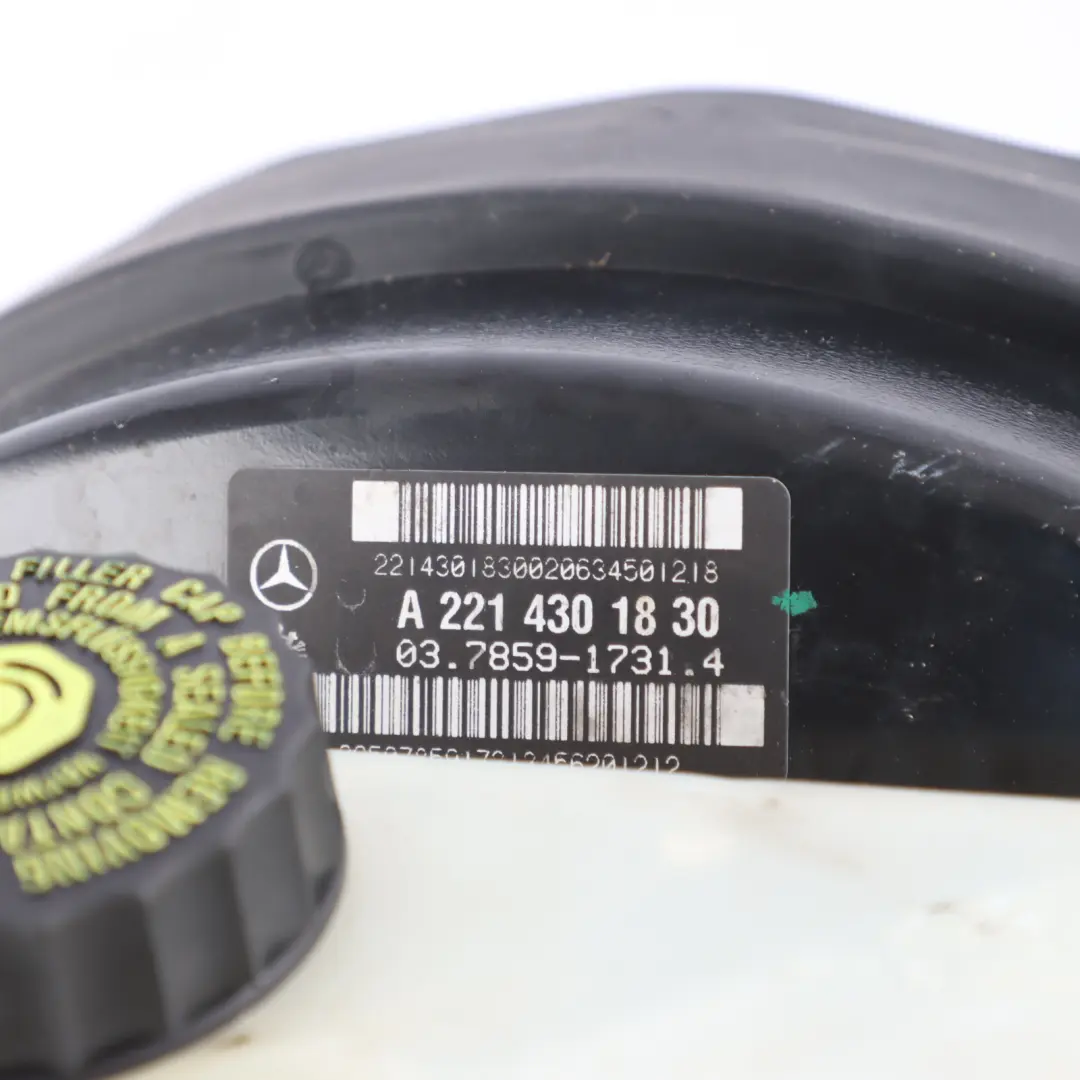 Mercedes W221 Brake Servo Brake Master Cylinder Booster Unit - SKU A2214301830 - Part number A2214301830