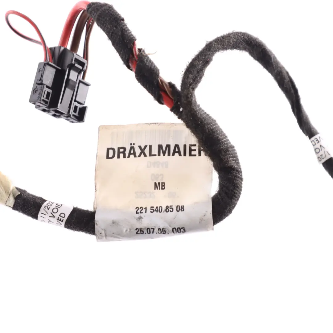 Mercedes W221 Door Harness Wiring Loom Rear Left N/S - SKU A2215408508 - Part number A2215408508