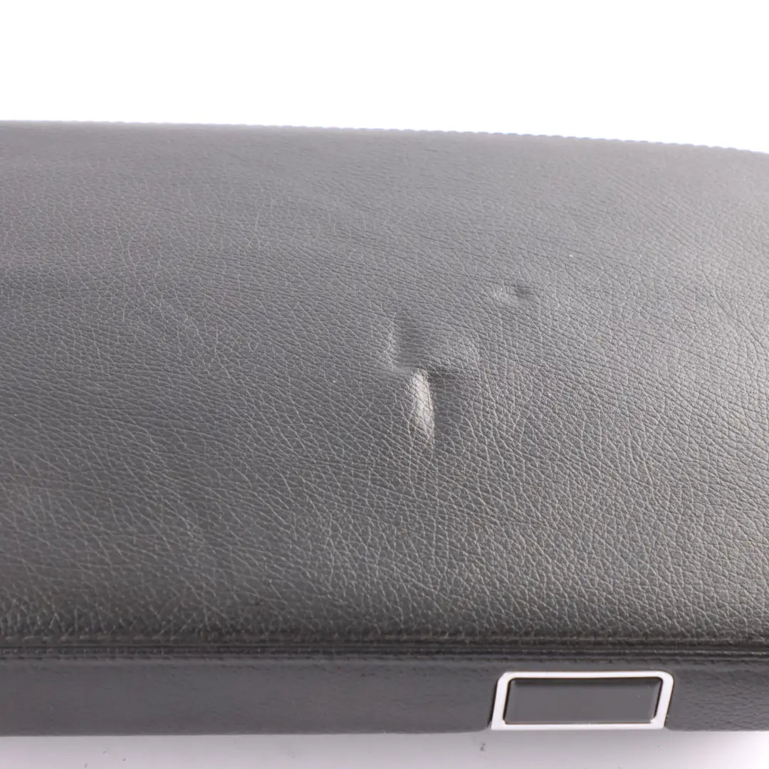 Mercedes W221 Centre Console Armrest Storage Cover Black Leather - SKU A2216800939-1 - Part number A2216800939