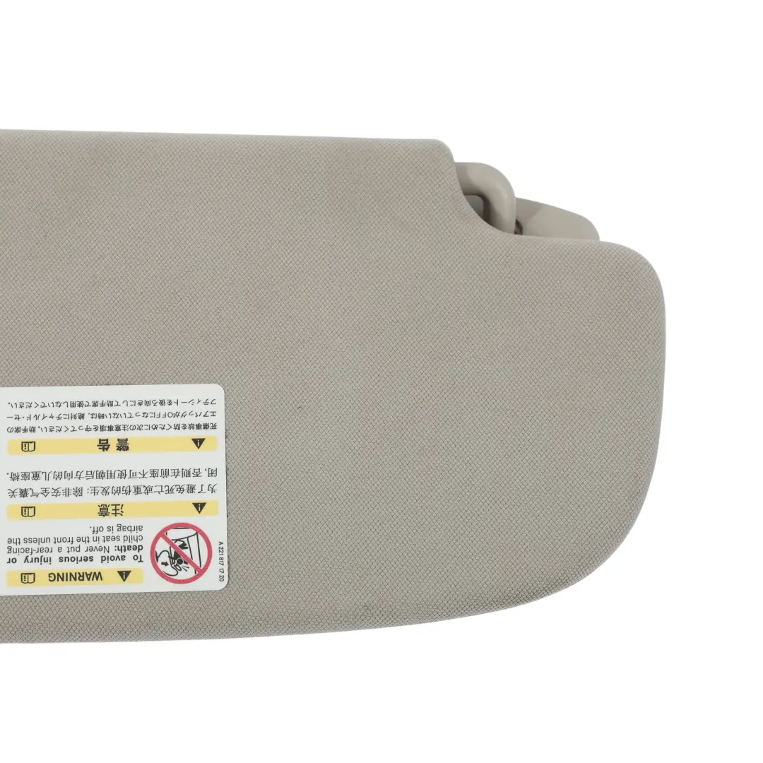 Mercedes W221 Słoneczko Osłona Przeciwsłoneczna Prawa Szara A2218100110 - SKU A2218100210-2 - Numer Części A2218100210