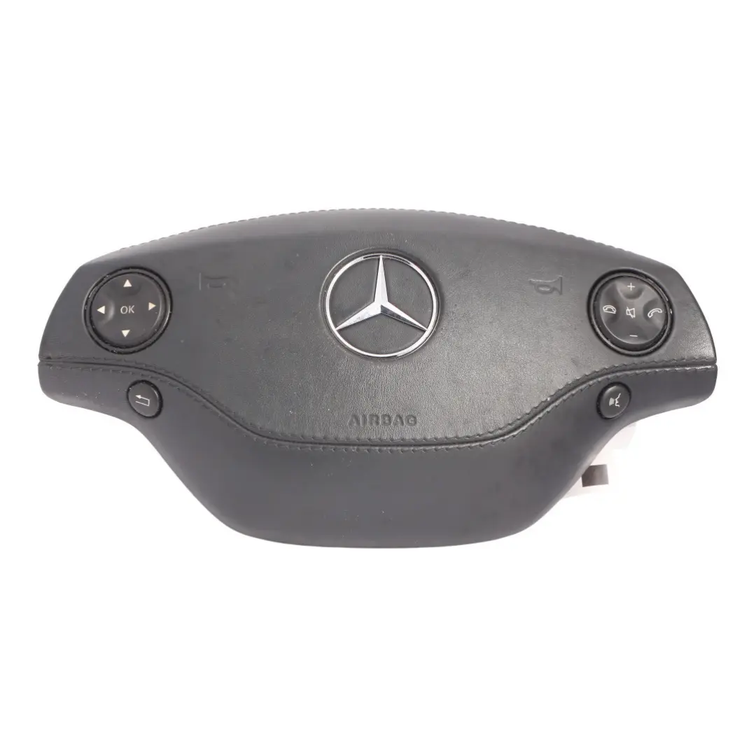 Mercedes W221 S500 Volant Module Air Boutons Cuir Gris Basalte Foncé - SKU A2218600502-2 - Numéro de pièce A2218600502