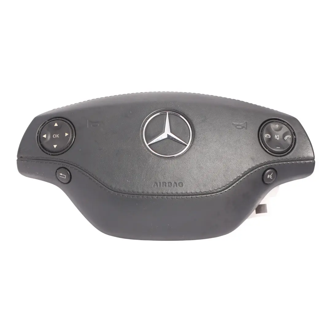 Mercedes W221 S500 Volant Module Air Boutons Cuir Gris Basalte Foncé A2218600502