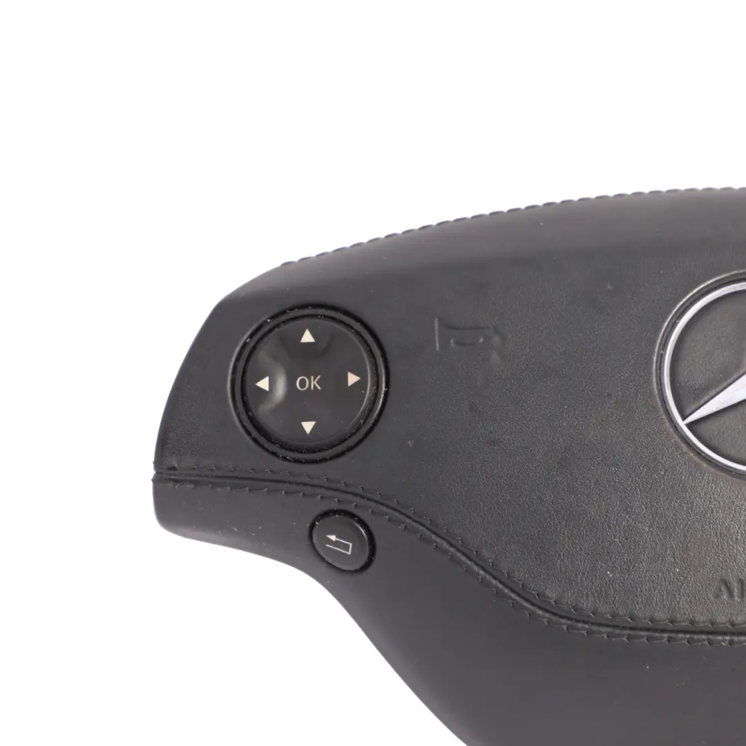 S500 Volante Modulo Aria Pulsanti Pelle Grigio Basalto Scuro per Mercedes W221 con numero di parte A2218600502 Mercedes W221 S500 Volante Modulo Aria Pulsanti Pelle Grigio Basalto Scuro - SKU A2218600502-2 - Numero di parte A2218600502