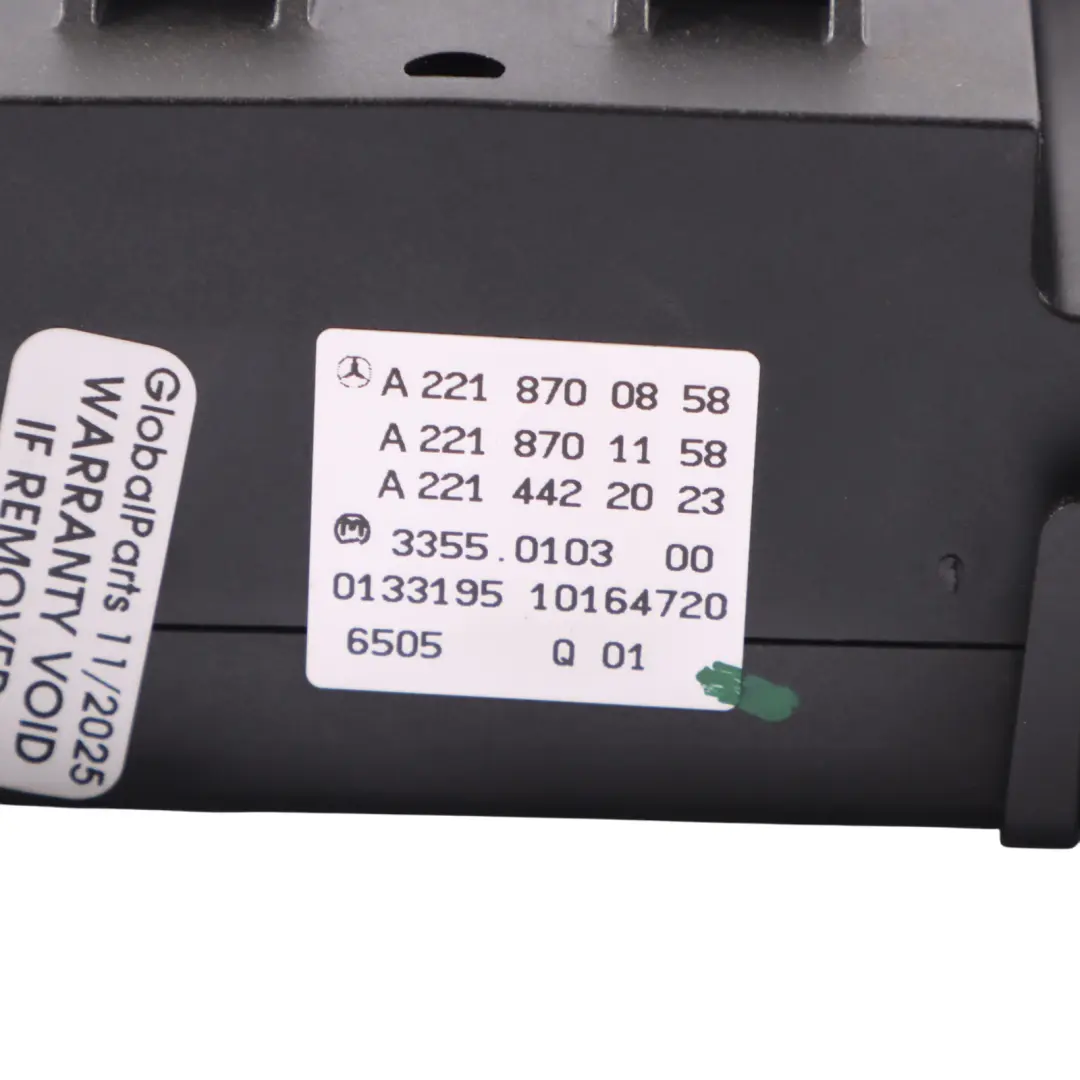 Mercedes W221 Panneau De Commande De Chauffage Et De Climatisation - SKU A2218700858 - Numéro de pièce A2218700858