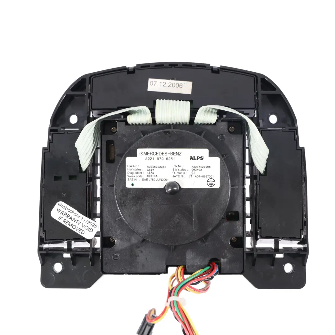 W216 W221 Pannello Controllo Console Centrale Multimediale per Mercedes con numero di parte A2218706251 Mercedes W216 W221 Pannello Controllo Console Centrale Multimediale - SKU A2218706251 - Numero di parte A2218706251