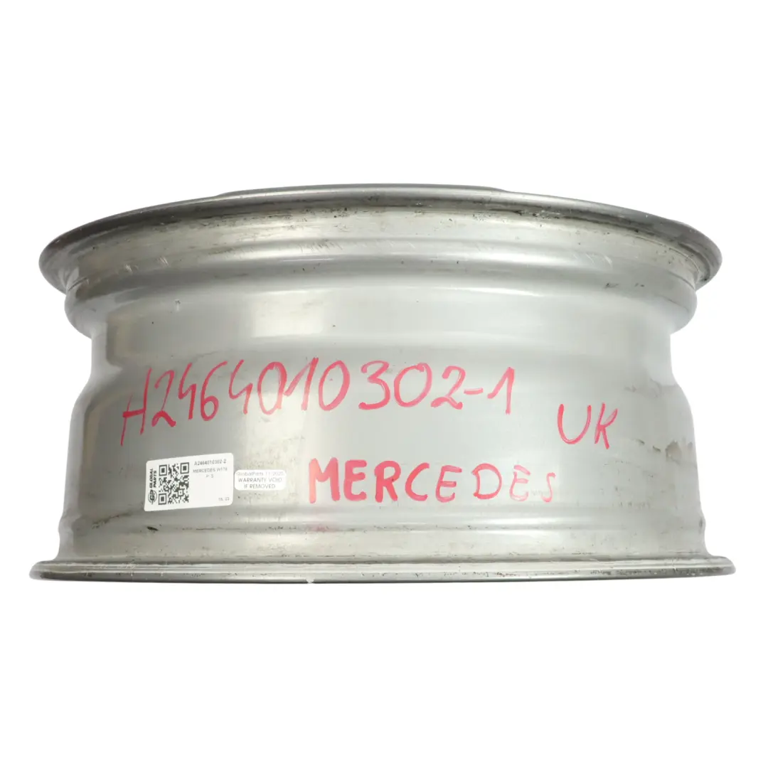 Mercedes W176 Wheel Alloy Rim 17" 5 Double Spoke ET:52.5 7.5J - SKU A2464010302-2 - Part number A2464010302