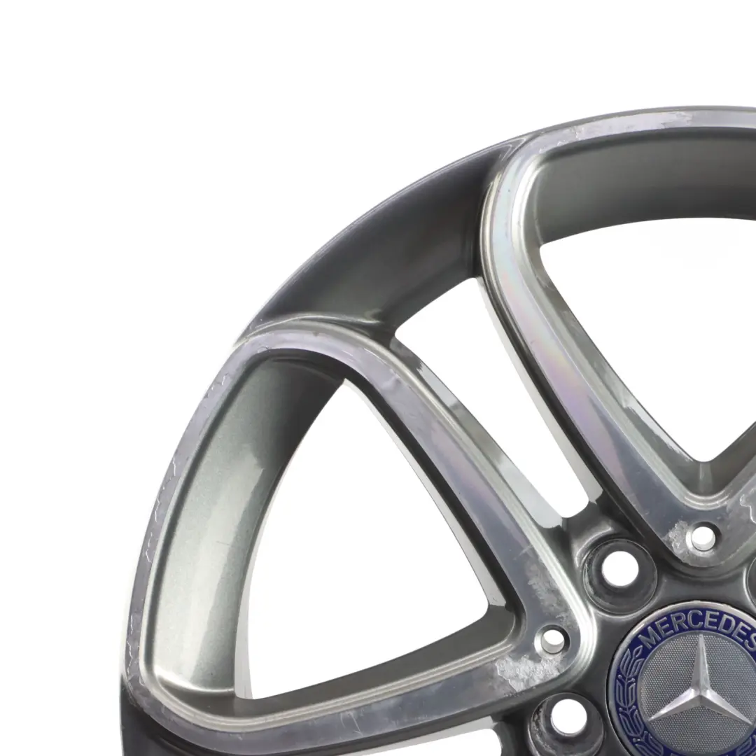Mercedes W176 Wheel Alloy Rim 17" 5 Double Spoke ET:52.5 7.5J - SKU A2464010302-2 - Part number A2464010302