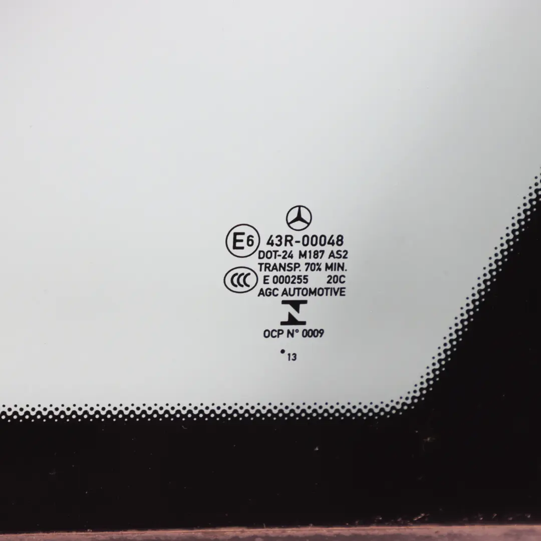 Vetro Finestrino Posteriore Fisso AS2 Destro per Mercedes W246 con numero di parte A2466703301 Mercedes W246 Vetro Finestrino Posteriore Fisso AS2 Destro - SKU A2466703301 - Numero di parte A2466703301