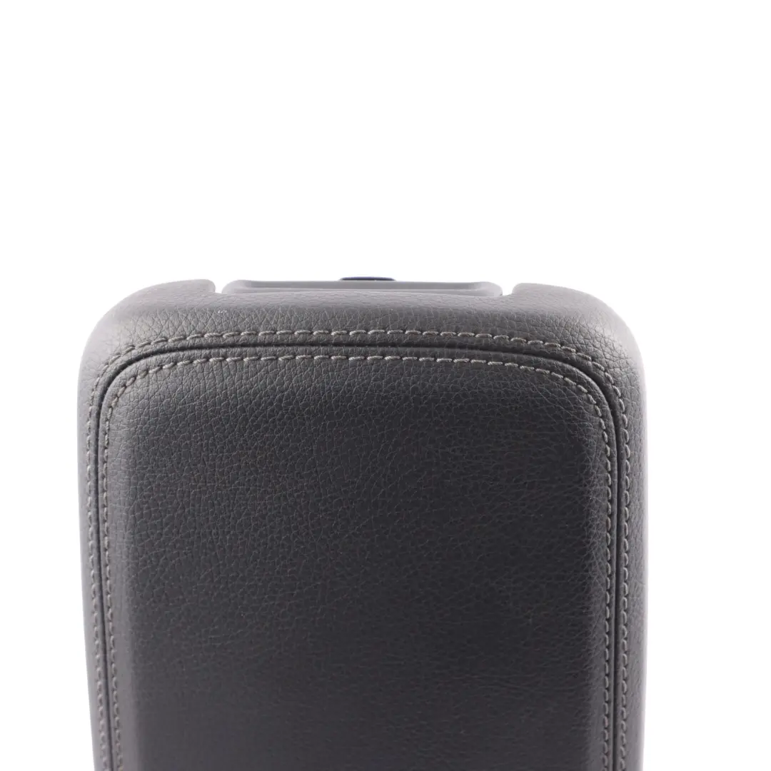 Centre Console Armrest Black Leather Grey Stitiching to Mercedes W246 with Part number A2466800019 Mercedes W246 Centre Console Armrest Black Leather Grey Stitiching - SKU A2466800019 - Part number A2466800019
