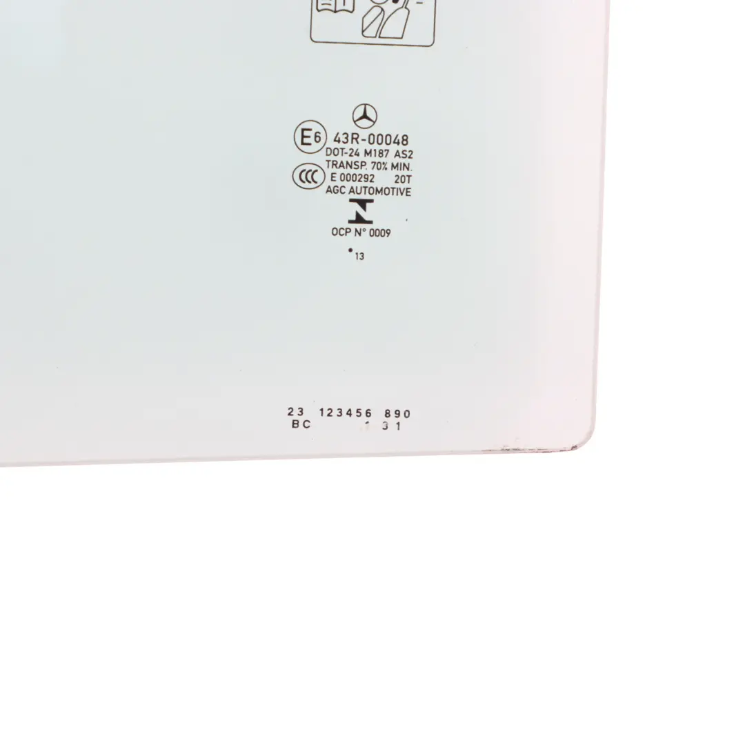 Mercedes W246 Vetro Finestrino Porta Posteriore Sinistro AS2 - SKU A2467350300 - Numero di parte A2467350300