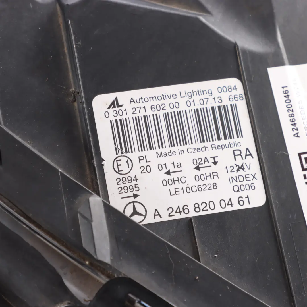 Mercedes W246 Headlight Headlamp Lamp Lighting Front Right O/S - SKU RHD-A2468200461 - Part number A2468200461