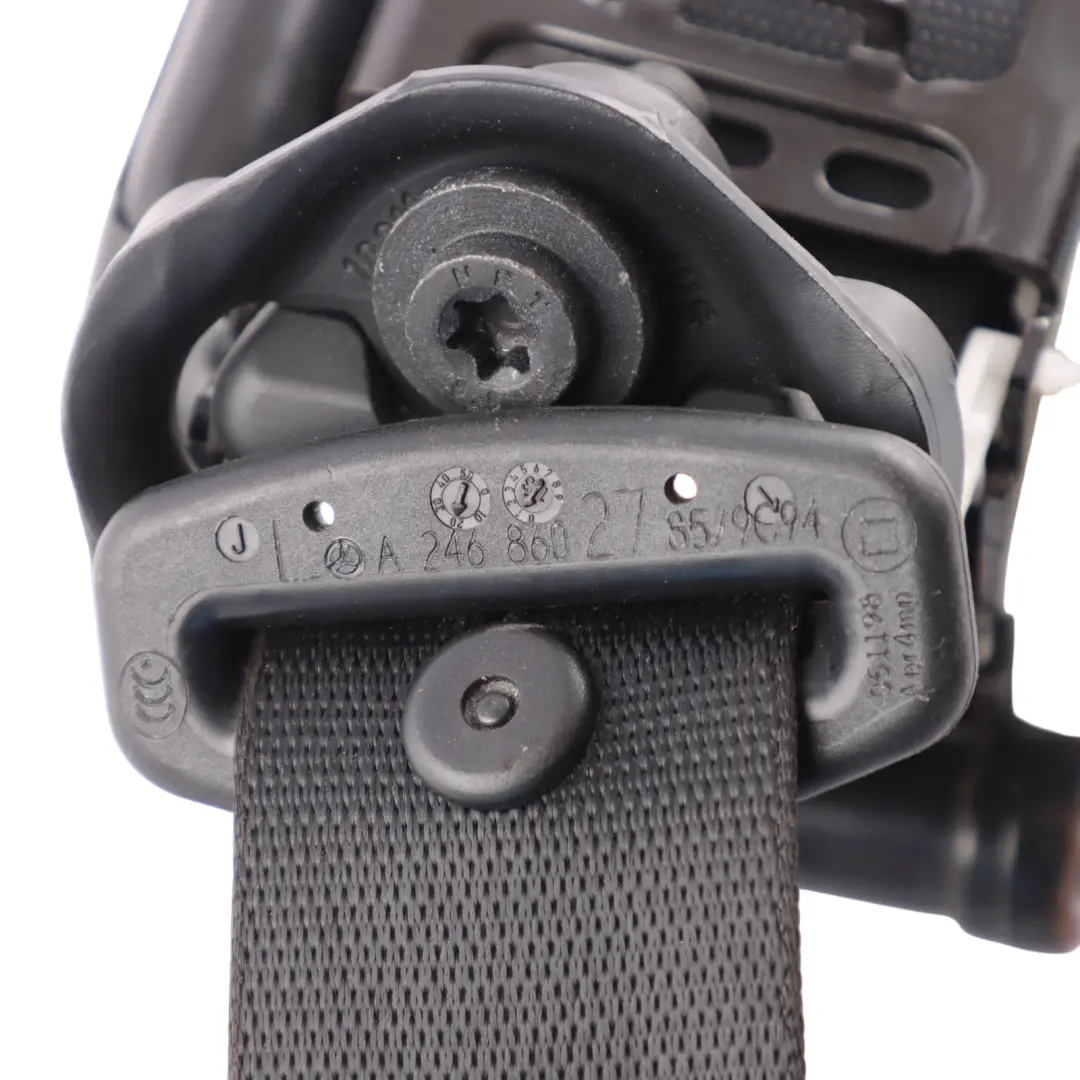 Belt Rear Left N/S Safety Belt Black to Mercedes W246 Seat with Part number A2468602785 Mercedes W246 Seat Belt Rear Left N/S Safety Belt Black - SKU A2468602785 - Part number A2468602785