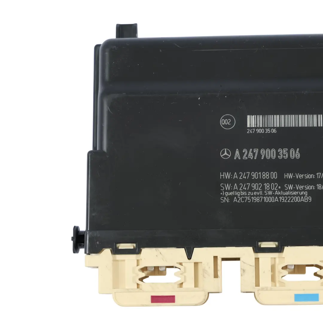 Módulo Asiento Delantero Unidad Memoria Lado Conductor para Mercedes W177 con número de pieza A2479003506 Mercedes W177 Módulo Asiento Delantero Unidad Memoria Lado Conductor - SKU A2479003506 - Número de pieza A2479003506