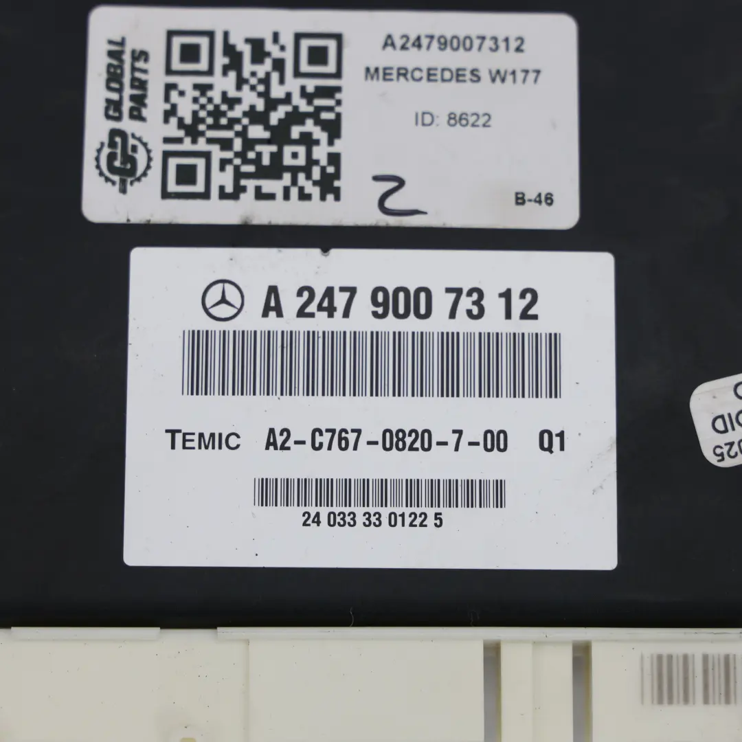 Mercedes W212 Suspensión Módulo De Ajuste Unidad De Control - SKU A2479007312 - Número de pieza A2479007312