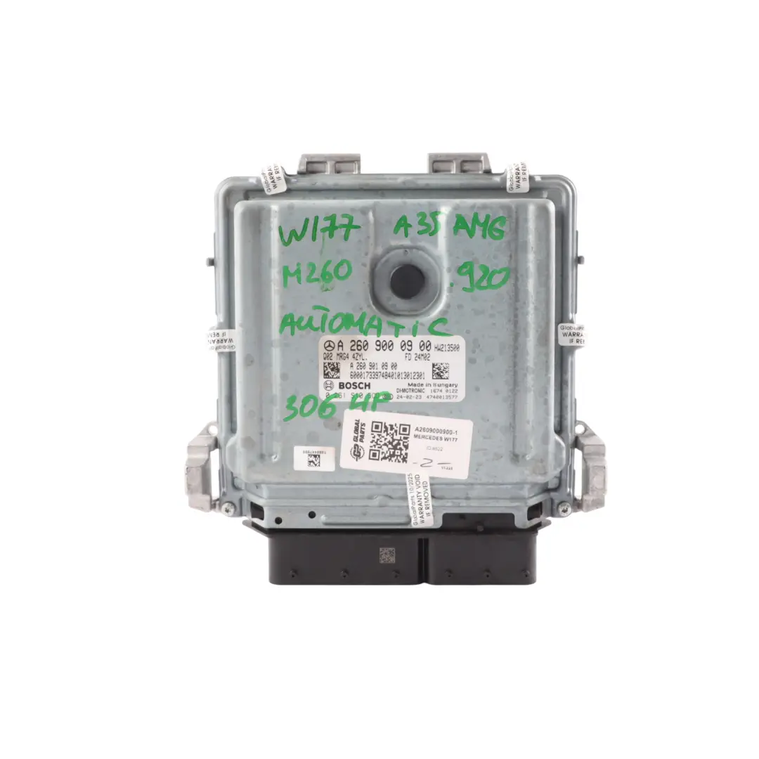 Mercedes W177 A35 AMG M260 306HP Engine Control ECU Kit Automatic - SKU A2609000900-1 - Part number A2609000900