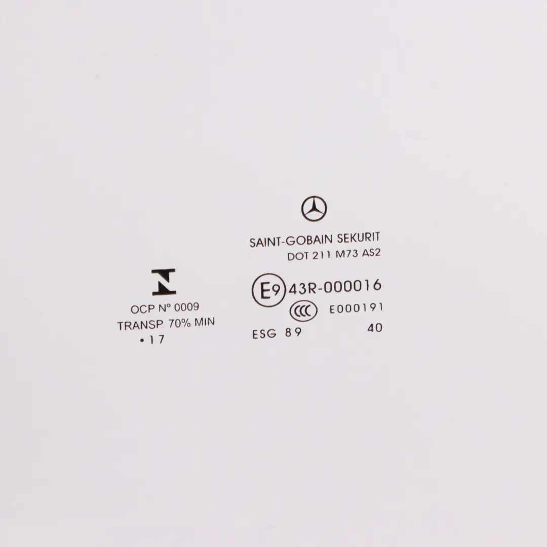 Mercedes Vito W447 Door Window Glass Front Left N/S AS2 ESG - SKU A4477250110 - Part number A4477250110