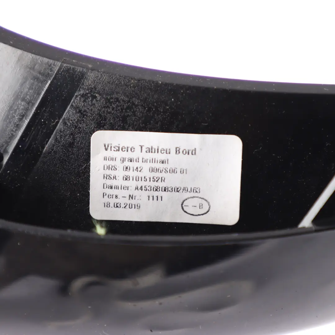 Smart Fortwo C453 Instrument Cluster Speedometer Surround Cover Trim - SKU A4536808302 - Part number A4536808302