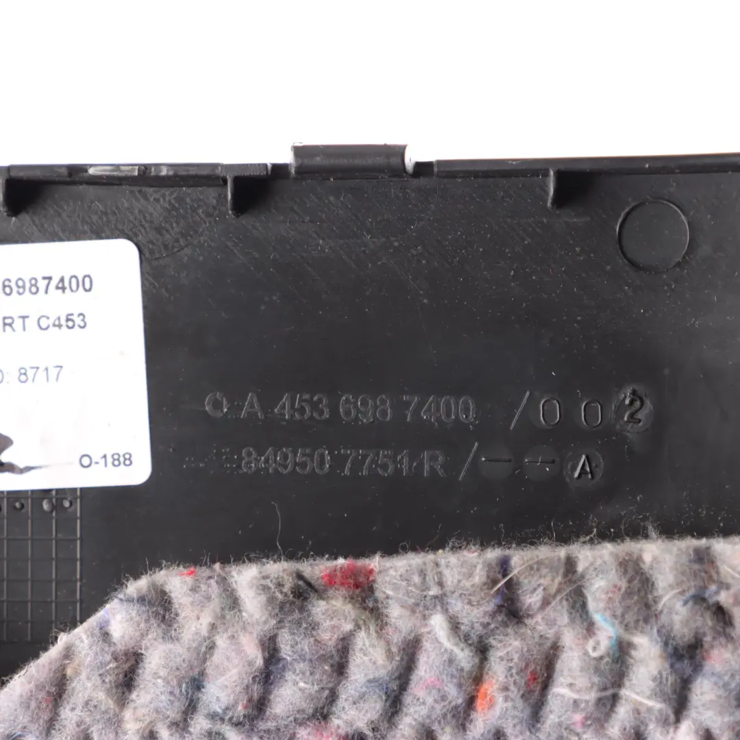 C453 Tapa Maletero Tapa Maletero Trasera Derecha Lado A4536987700 para Smart Fortwo con número de pieza A4536987400 Smart Fortwo C453 Tapa Maletero Tapa Maletero Trasera Derecha Lado A4536987700 - SKU A4536987400 - Número de pieza A4536987400