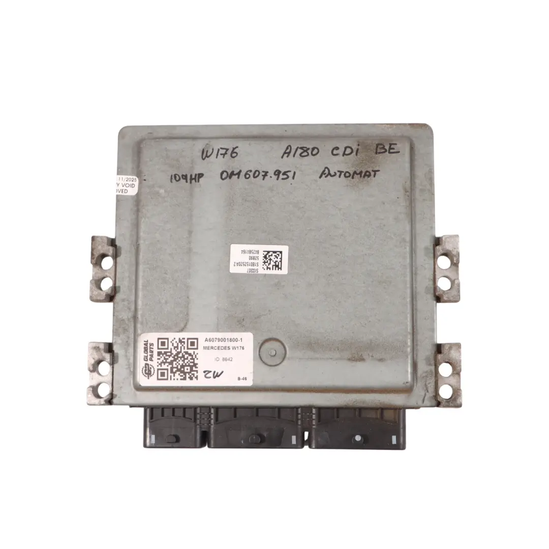 A180 CDI OM607.951 109HP Motore ECU Kit Automatico per Mercedes W176 con numero di parte A6079001800 Mercedes W176 A180 CDI OM607.951 109HP Motore ECU Kit Automatico - SKU A6079001800-1 - Numero di parte A6079001800