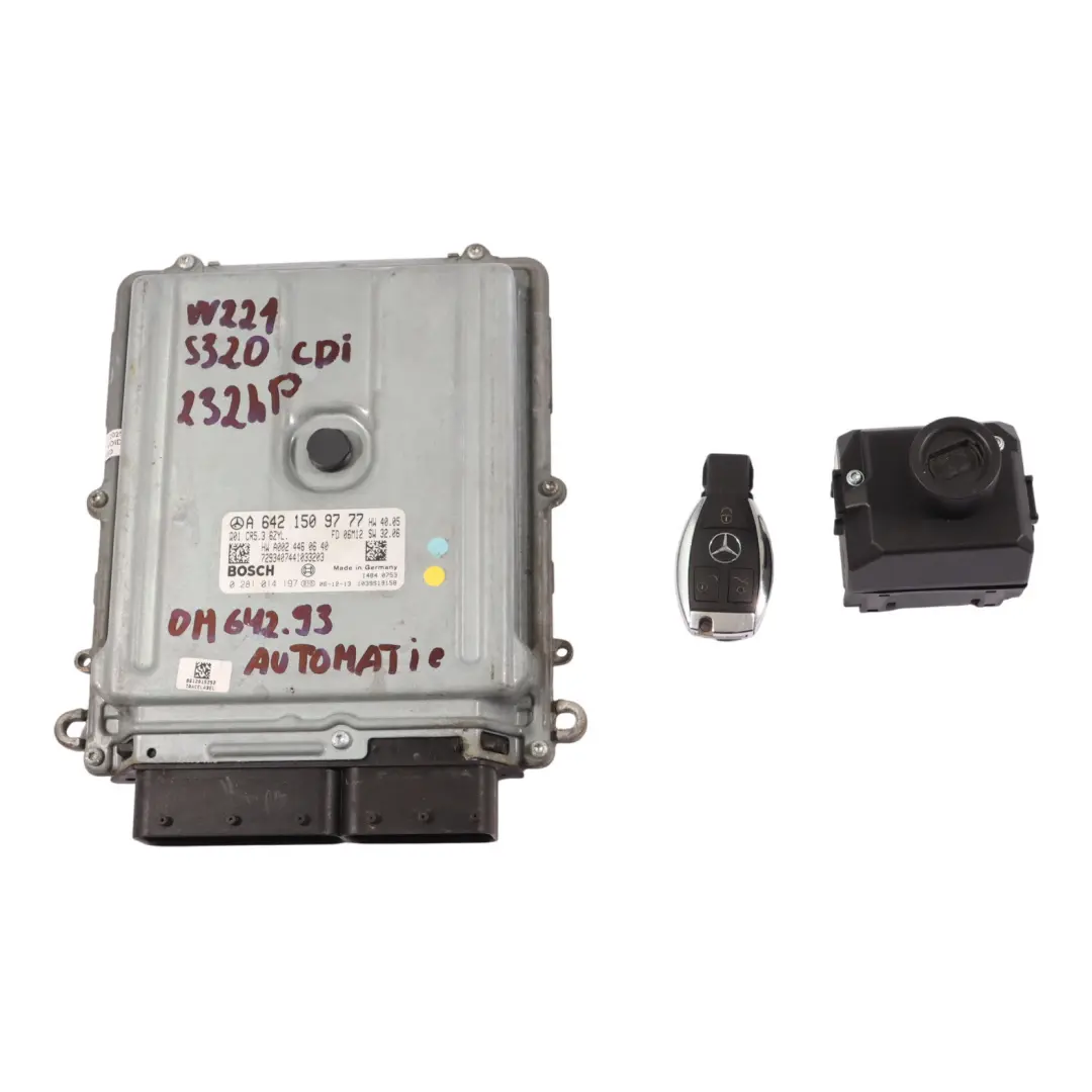 Mercedes W221 S320 CDI 232CV Modulo Controllo Motore ECU Set Automat - SKU A6421509777-1 - Numero di parte A6421509777