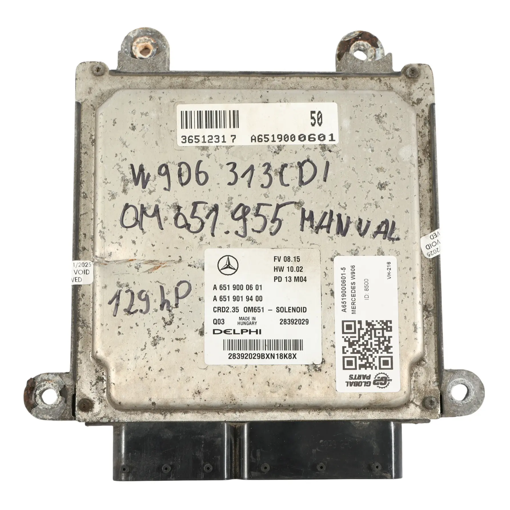 Mercedes W906 313 CDI OM651 129HP Sterownik Silnika ECU A6519000601 Manual