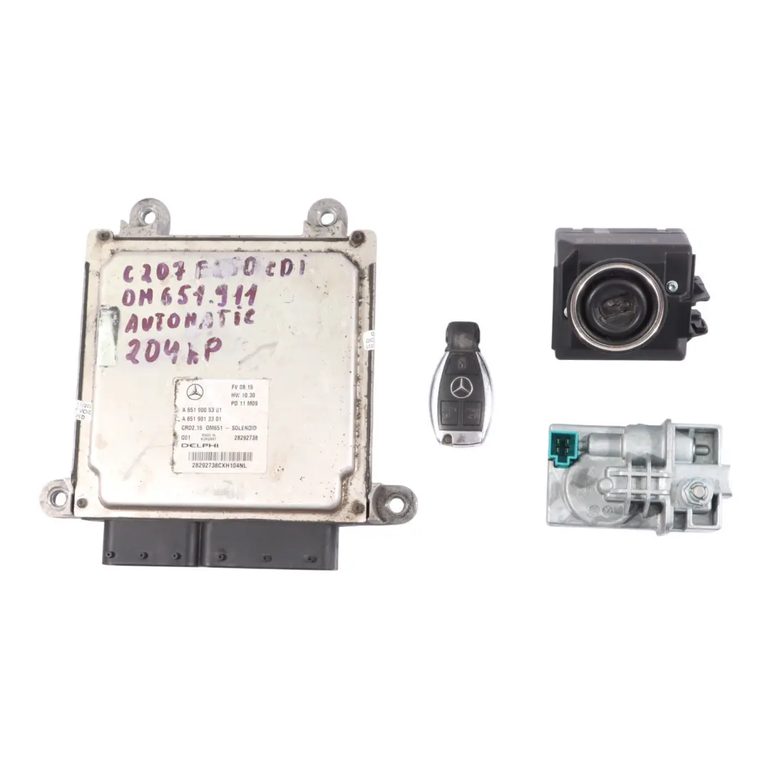 Mercedes W204 C250CDI 204HP OM651.911 Engine ECU Kit Automatic - SKU A6519005301-7 - Part number A6519005301