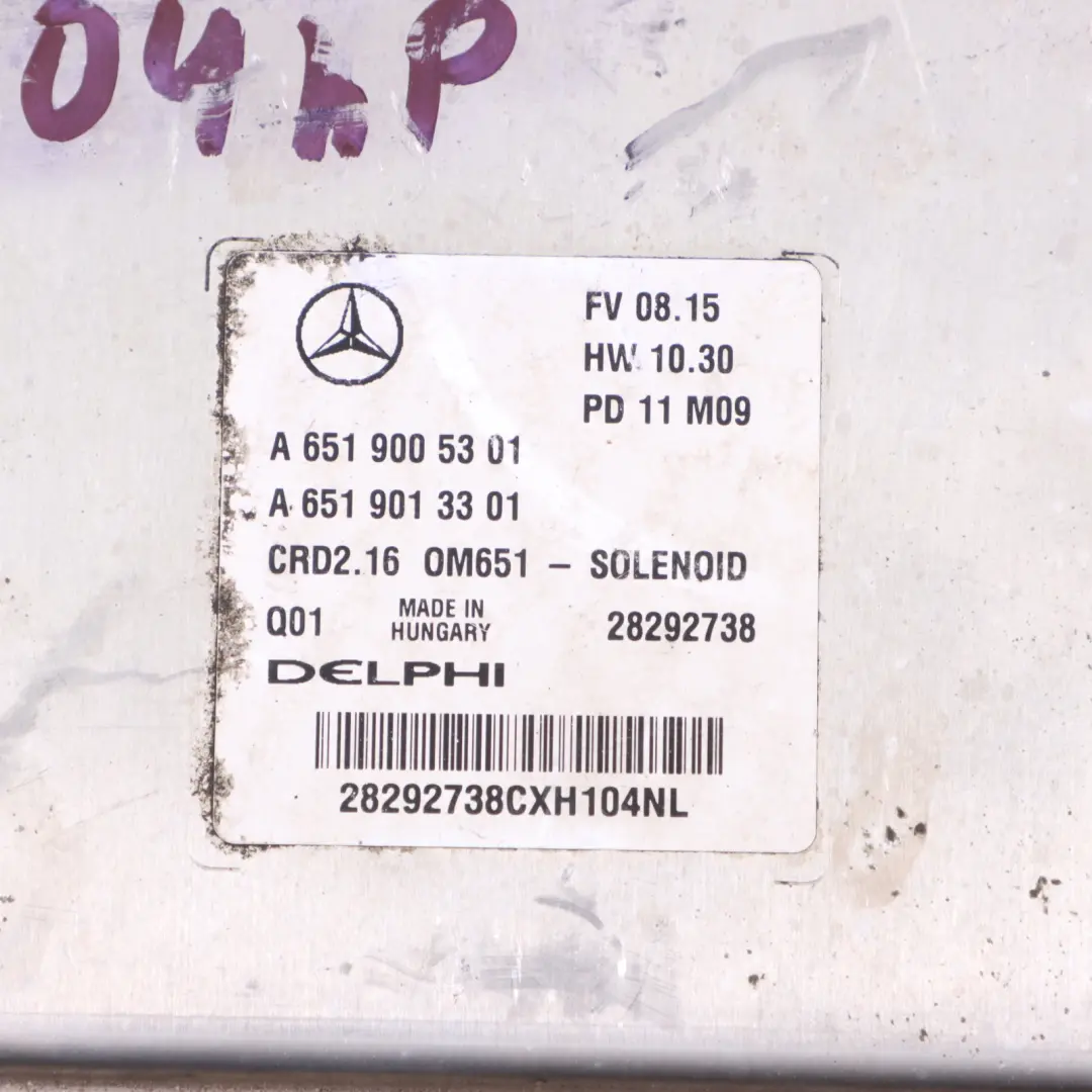 Mercedes W204 C250CDI 204HP OM651.911 Engine ECU Kit Automatic - SKU A6519005301-7 - Part number A6519005301