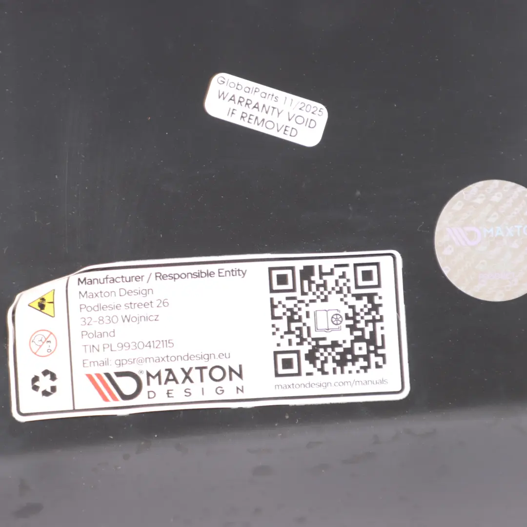 Porsche Macan 95B Rear Bumper Diffuser Trim Panel Maxton Design - SKU PO-MA-1F-RS1R - Part number PO-MA-1F-RS1R