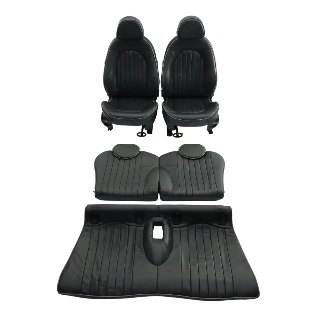 Mini R50 Sièges Cuir Chauffants Panther Black Sièges Avant Et Arrière - SKU R50-SEATS-SET-PARK-LANE-ENGLISH-PANTHER-1 - Numéro de pièce R50-SEATS-SET-PARK-LANE-ENGLISH-PANTHER