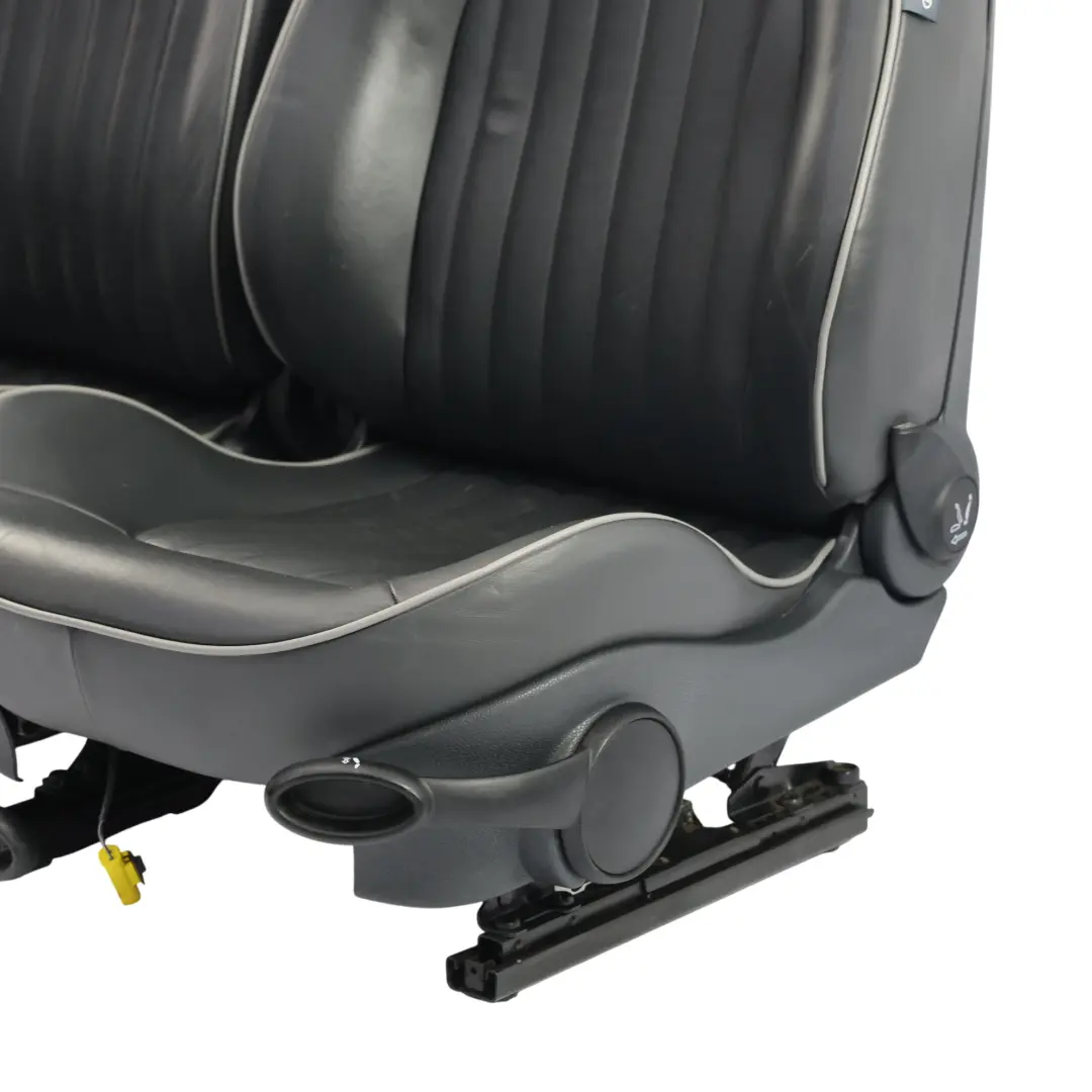 Mini R50 Leather Seats Heated English Park Lane Panther Black Front Rear Seat - SKU R50-SEATS-SET-PARK-LANE-ENGLISH-PANTHER-1 - Part number R50-SEATS-SET-PARK-LANE-ENGLISH-PANTHER