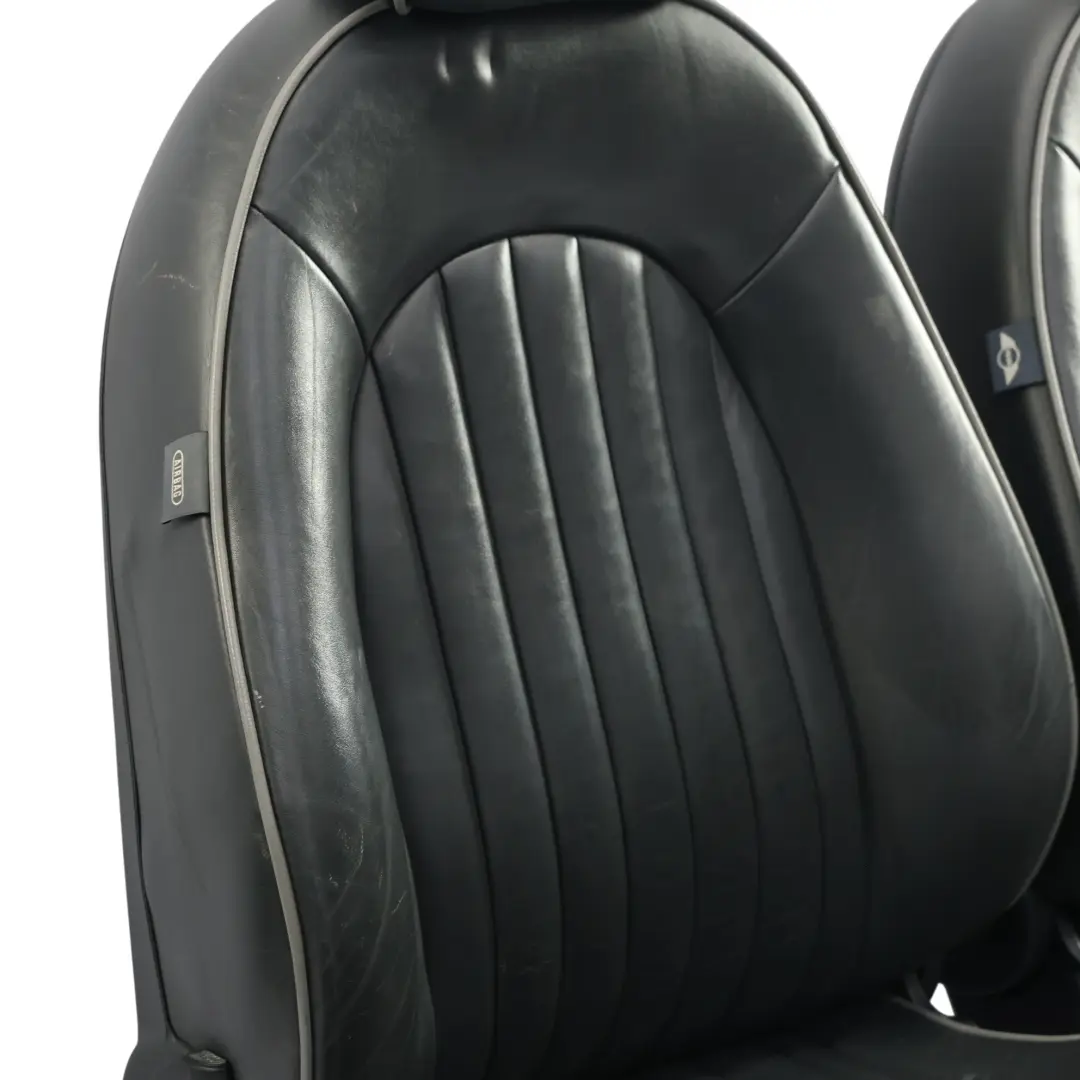 Mini R50 Sièges Cuir Chauffants Panther Black Sièges Avant Et Arrière - SKU R50-SEATS-SET-PARK-LANE-ENGLISH-PANTHER-1 - Numéro de pièce R50-SEATS-SET-PARK-LANE-ENGLISH-PANTHER