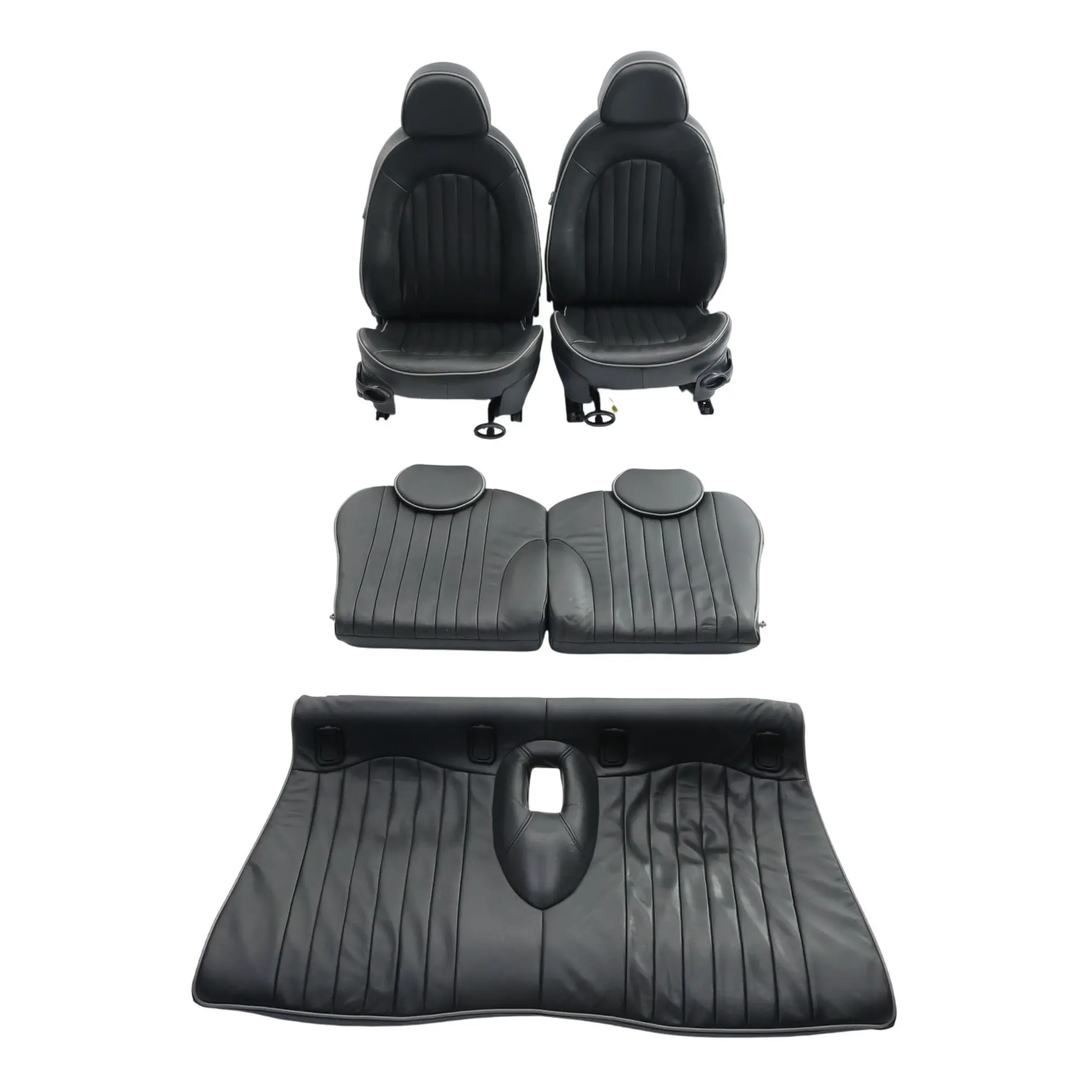 Mini R50 Leather Seats Heated English Park Lane Panther Black Front Rear Seat