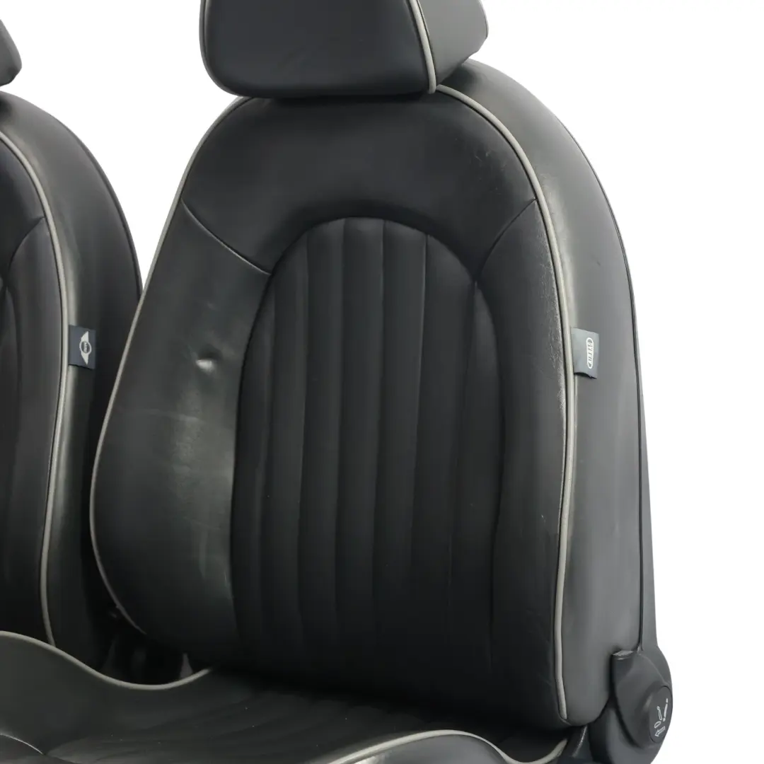 Mini R50 Sedili Pelle Riscaldati Panther Black Sedile Anteriore Posteriore - SKU R50-SEATS-SET-PARK-LANE-ENGLISH-PANTHER-2 - Numero di parte R50-SEATS-SET-PARK-LANE-ENGLISH-PANTHER