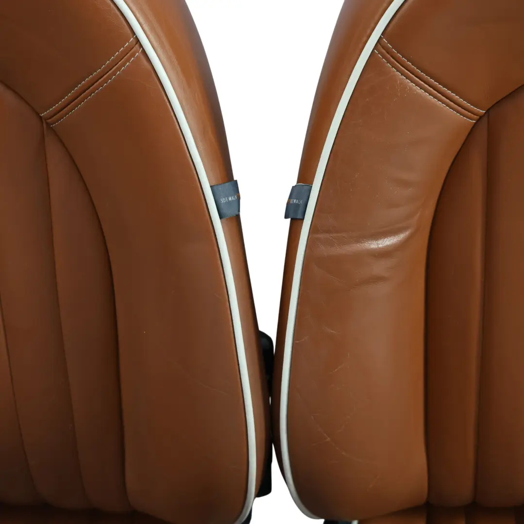 Heated Sport Malt Brown Leather English Seats Front Rear Seat Sidewalk to Mini with Part number R52 Mini Heated Sport Malt Brown Leather English Seats Front Rear Seat Sidewalk - SKU R52-Sport-Leather-Seats - Part number R52